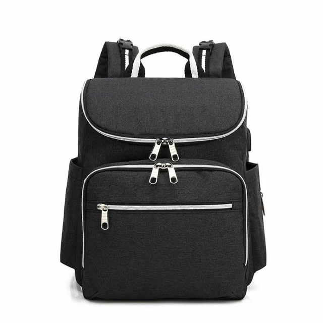 Nappy Diaper Backpack Baby Changing Bag External USB Connectivity