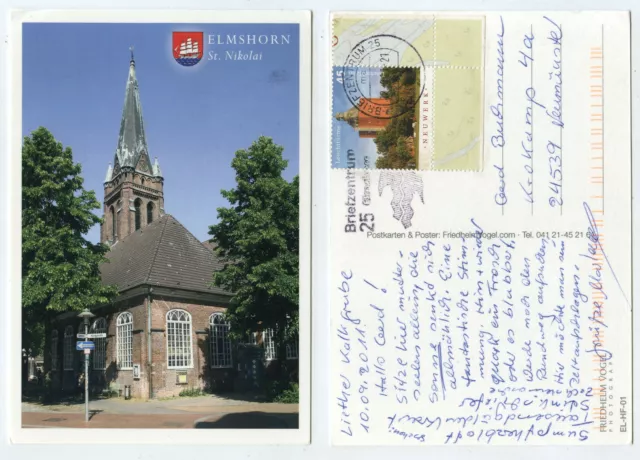 61019 - Elmshorn - St. Nicholas - postcard, run