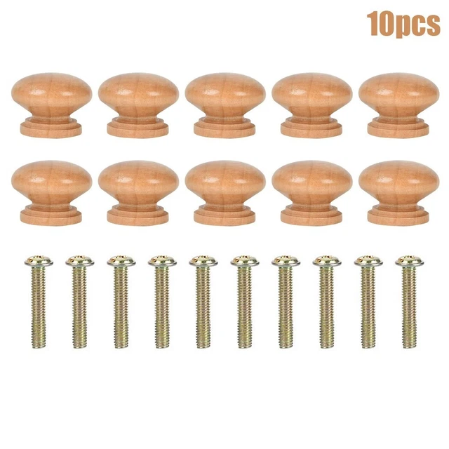 Garde-Robe Boutons avec Métal Vis Bois 10pcs Armoire Décor Poignée de Traction
