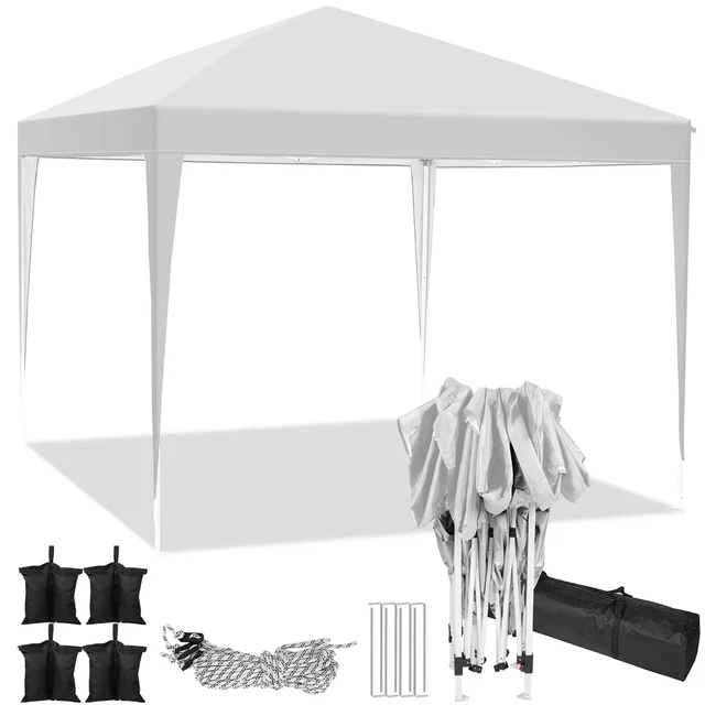 3x3m Faltpavillon Wasserdicht Popup Pavillon Gartenzelt Partyzelt mit 4 Sandsack
