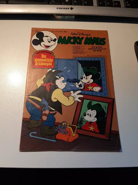 Micky Maus Nr. 40  Jahrgang 1981 Mit Bastelbeilage & Schnipp