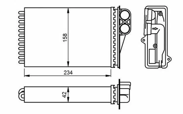 NRF Radiateur de chauffage pour PEUGEOT 207 54304 - Pièces Auto Mister Auto