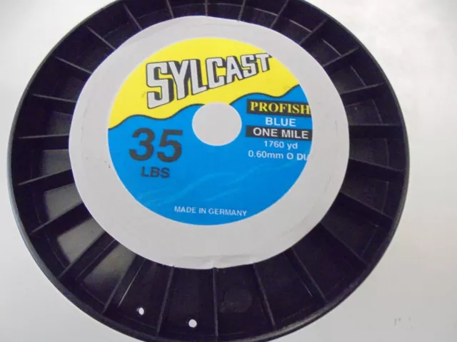 SYLCAST BLUE 1 mile spool 35lb monofilament fishing line as used by top  anglers. £29.99 - PicClick UK
