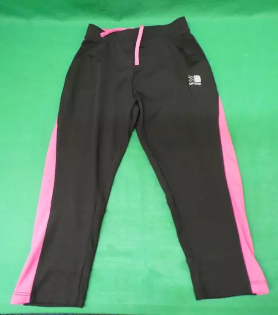 Ladies Karrimor RUN CAPRI BLACK/PINK MULTI-PURPOSE 3/4 Leggings Size 6(XXS) BNWT