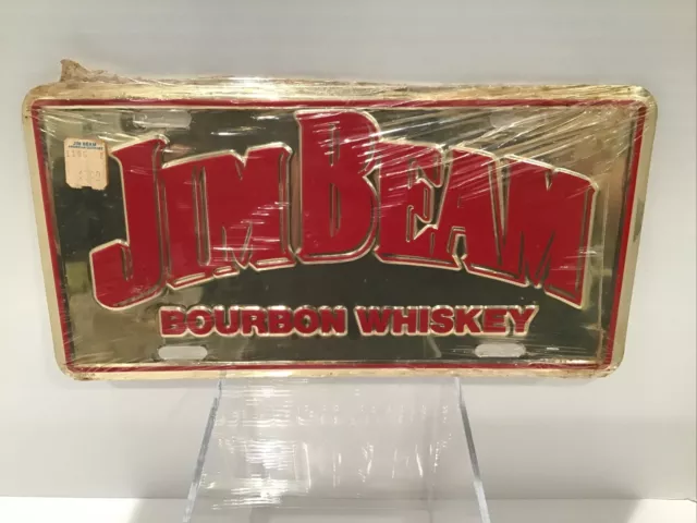 Jim Beam Car Tag Gold And Red New