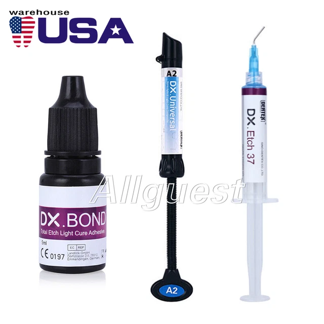 DENTAL UNIVERSAL LIGHT Cure Composite Resin A2/Acid Etching Gel/Bonding