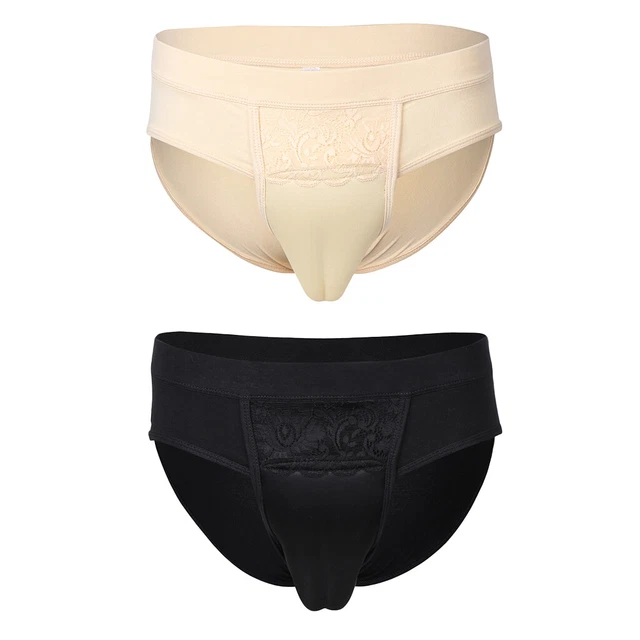 AGJGFM Men Hiding Gaff Panties Sponge Padded Jockstraps Thong Transgender Crossdressing Briefs, X-Large - Product Details