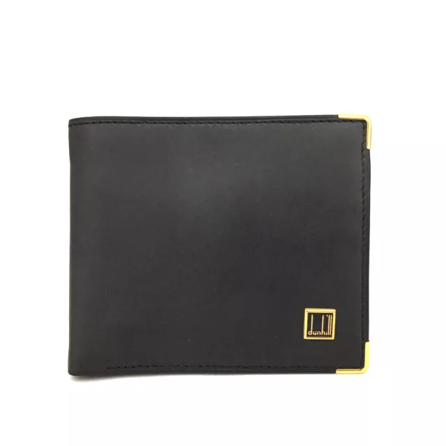 Dunhill Logo Black Leather Bifold Wallet/9Y1991