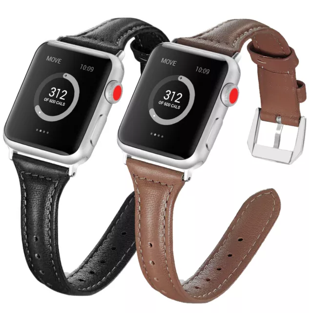 Cinturino in Vera pelle snello per Apple Watch Series 2 3 4 5 6 7 8 SE da Donna