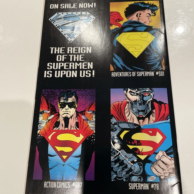 Dc Comics: Superman The Man Of Steel #22 1993 First Full Steel Die Cut Cover Nm 4