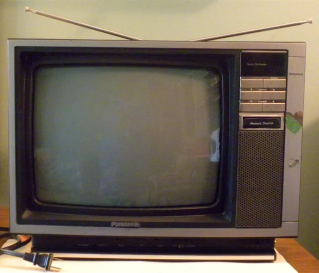 Vintage 13" Panasonic Tv Ctg-1359R Color Television Remote Control &Manual Works