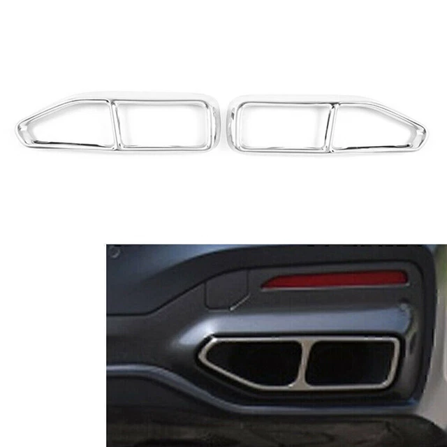 ​Car Tail Muffler Exhaust Pipe Output Cover Trim For BMW 7 Series 2219-22 Silver