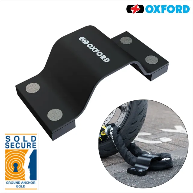 Oxford Strike Force Motorcycle Ground Anchor Heavy Duty Bike Security Anchor