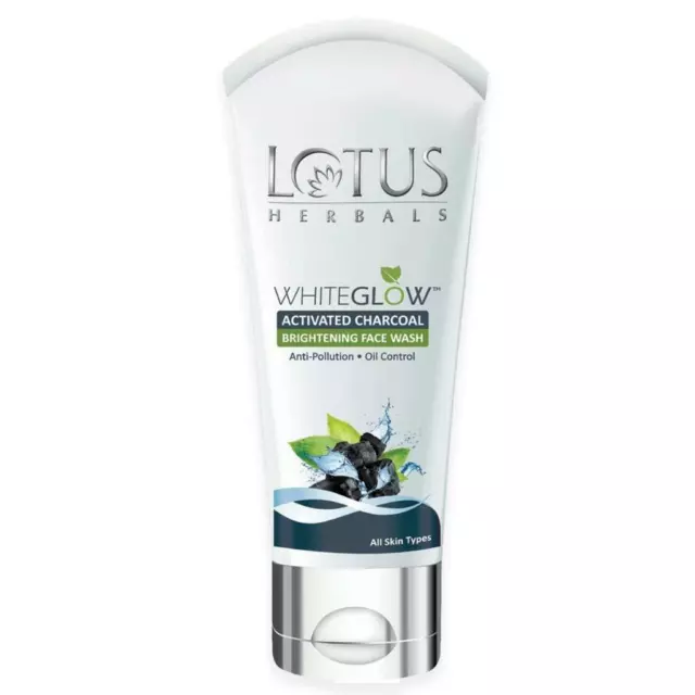 Lotus Herbals Whiteglow Activado Carbón Brillo Limpieza Facial 50G Cuidado