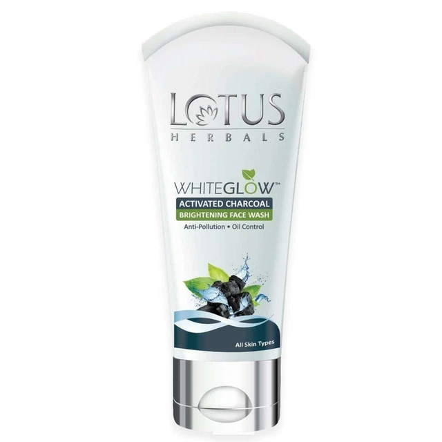 Lotus Herbals Whiteglow Activado Carbón Brillo Limpieza Facial 50G Cuidado