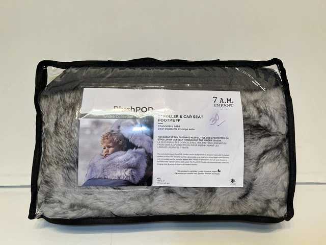 7 AM Enfant PlushPOD Stroller Car Seat Footmuff Cover Blanket Gray M/L 18M 3T