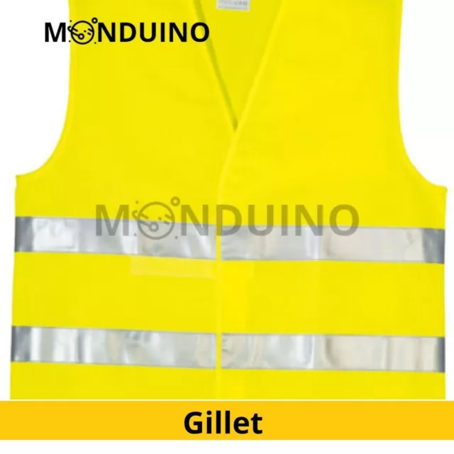 Gillet Jaune Veste Réflecteur Réfléchissant Gillet De Urgence Auto Moto Gilet