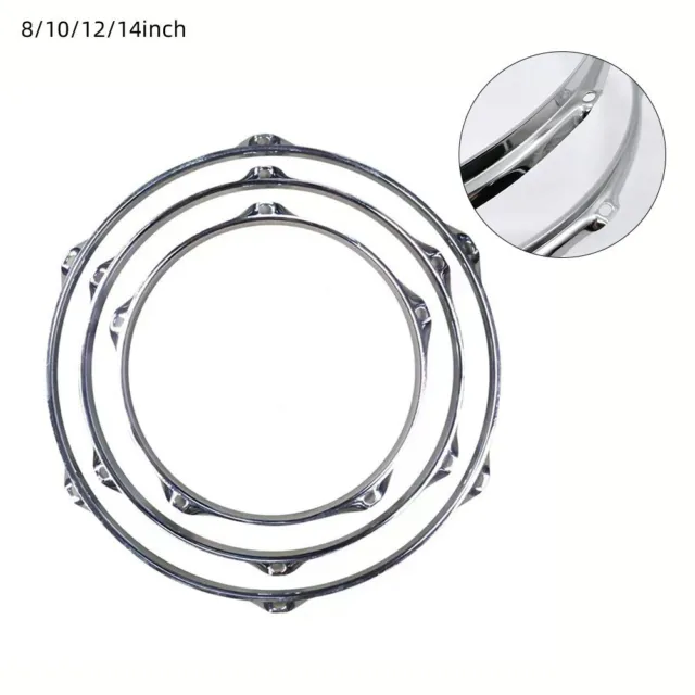 Heavy Duty Zinc Alloy Drum Hoop Ring Rim for 8 10 12 14 Inch Snare Drums
