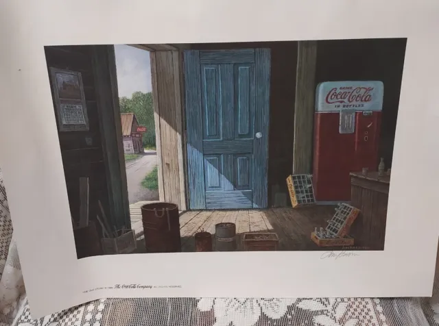 Jim Harrison Signed Print, "The Old Store 1999"   (UNFRAMED)