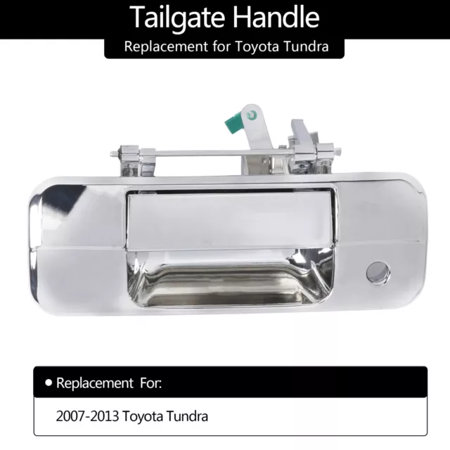 Chrome Tailgate Door Handle with Keyhole for 2007-2013 Toyota Tundra 69090-0C040 3