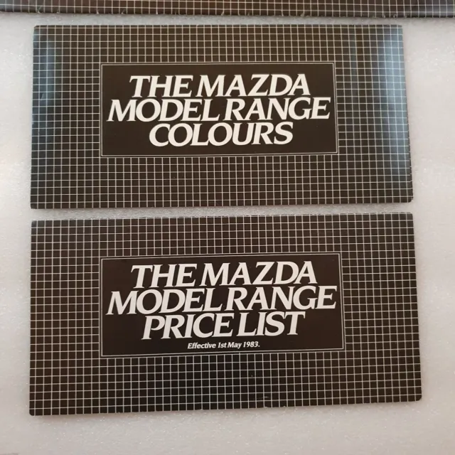 The Mazda Model Range 1983 Sales Brochure & Colour Guide/Price list - RX7 Etc 2
