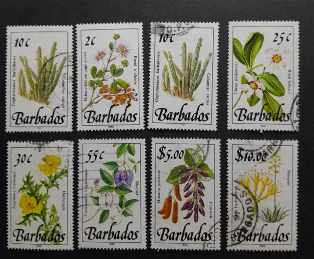 Barbados Flower Stamps Set 1989