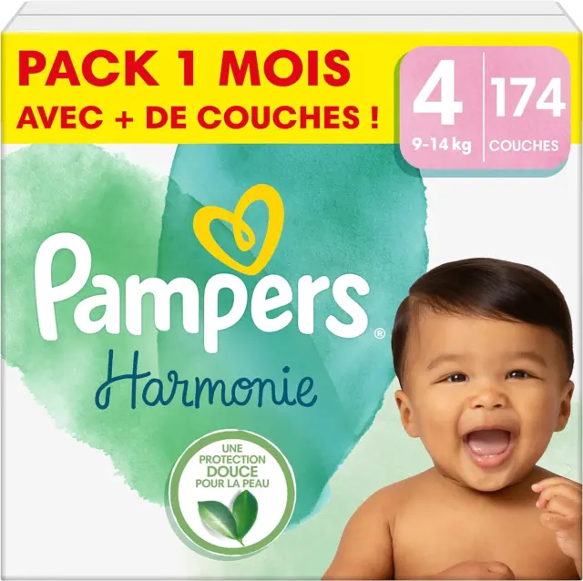 Pampers Couches pour Bébé Taille 1 - Pack de 2x72