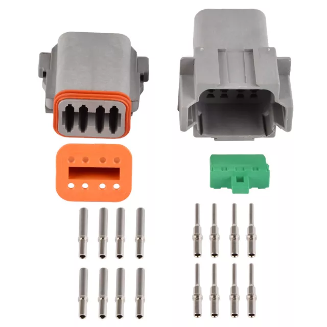 Fit For Deutsch DT 8 Way Pin Electrical Connector Kit 18-16 GA Solid Contact