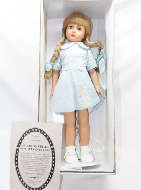 MIB effanbee Dewees Cochran AMERICAN CHILD 18" Doll ~ 1939 Life Cover Girl V742