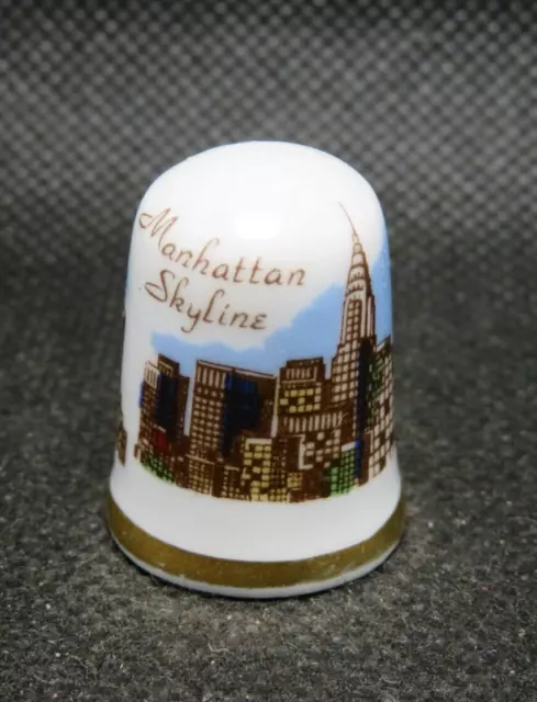 Caverswall England Thimbles - Manhattan Skyline