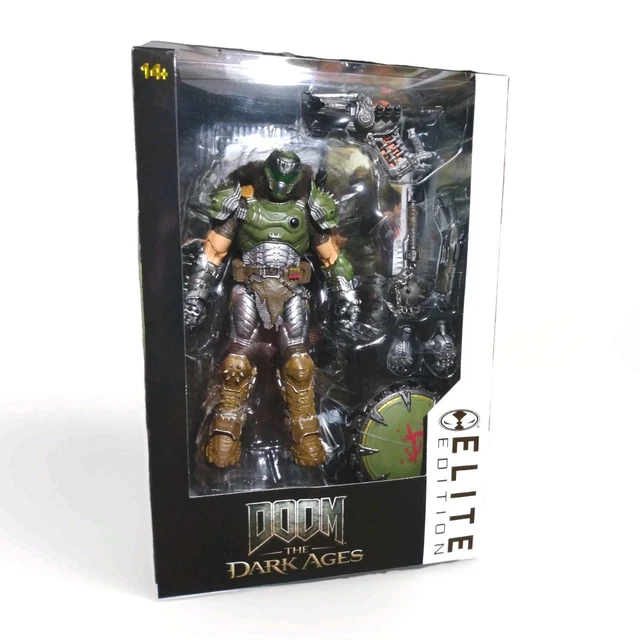 MCFARLANE DOOM THE Dark Ages Doom Slayer 7" Deluxe Figure Elite Edition ...