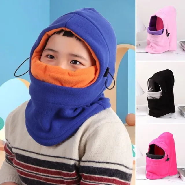 Cappello Balaclava Bambino Inverno Pile Sci Maschera Viso Snood Caldo Ragazzi Ragazze Bambini Cappello