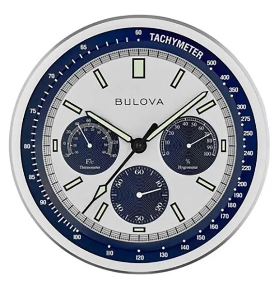 New  Bulova 13.75" Wall Clock   Called The "Lunar Pilot"-  C1971