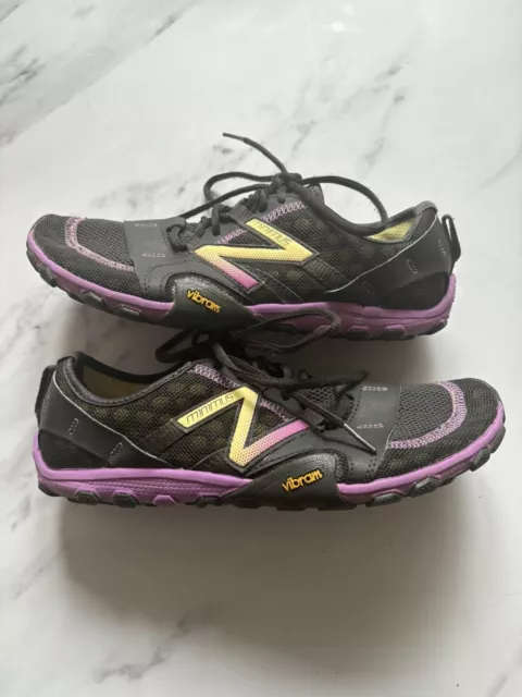 Ladies New Balance Minimus Vibram Four trail running Trainers Purple Grey UK 8