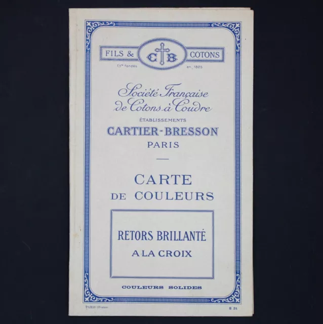 Cartier-Bresson - Carte De Couleurs - Retors Brillanté A La Croix