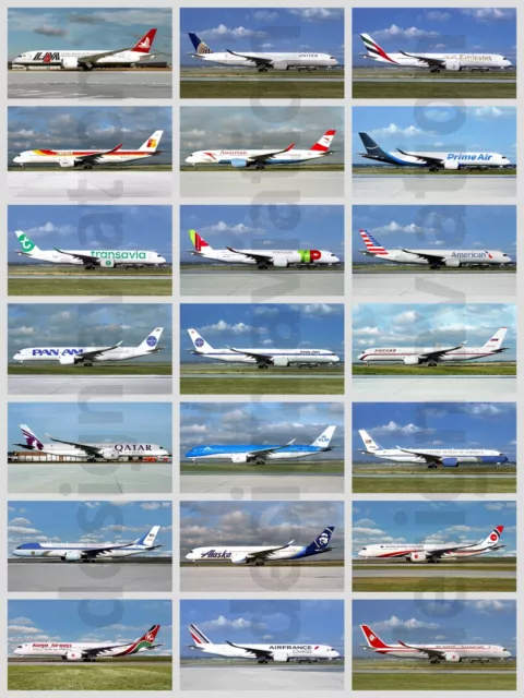 aviation  , photo , aircraft .  lot de 21 photos airbus a 350 tip top