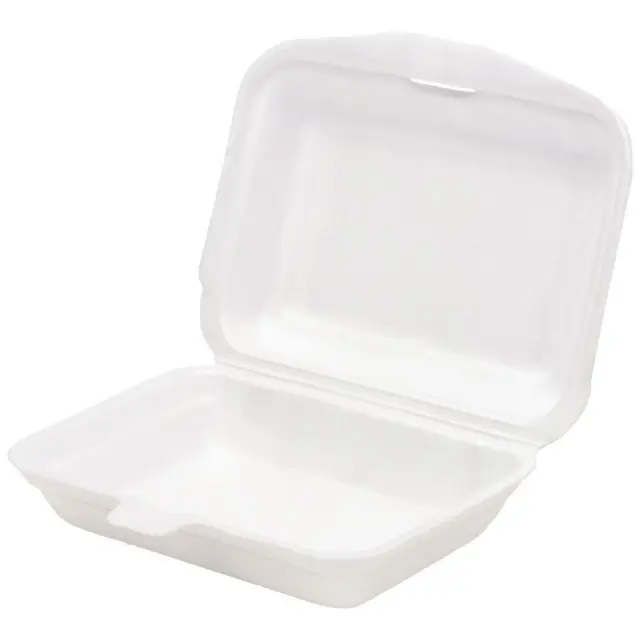 200 Menüboxen Styropor Weiß Lunchboxen Imbiss To-Go 23x19x7,5cm Sehr Stabil