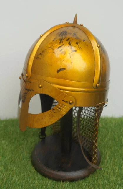 Medieval Viking Spectacle Chain Mail Helmet Norman Norse Nordic Armor