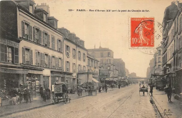 PARIS - Rue d'Avron - le pont du Chemin de Fer