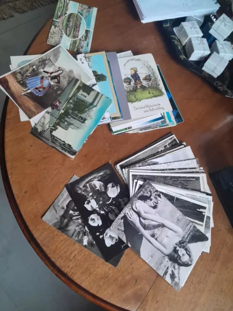 old used postcards job lot