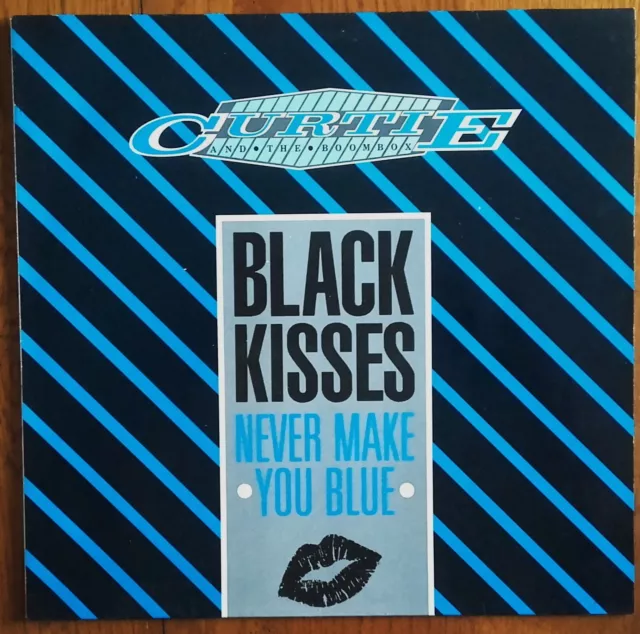 DISQUE MAXI 45t CURTIE AND THE BOOMBOX « Black kisses»  HIGH ENERGY GERMANY 1985