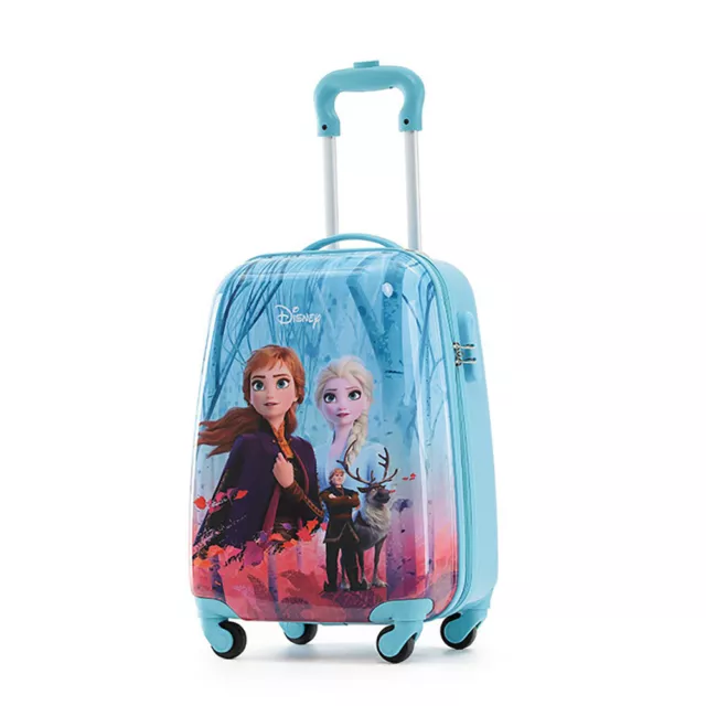 Disney Frozen 17"/45cm Kids Cabin Trolley Case Luggage Wheeled Travel Suitcase