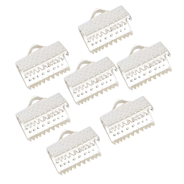 100 PIEZAS Abrazaderas de cinta Hallazgos de joyería Engarces Cremallera Clips Opcionales