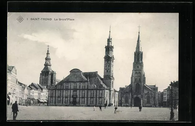 CPA Saint-Trond, La Grand´ Place 1908