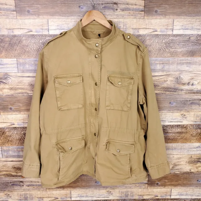 GAP Canvas Multi Pocket Coat Jacket Military Style XL