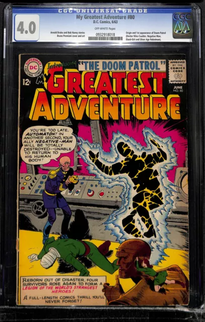 My Greatest Adventure #80 CGC 4.0 DC 1963 1st Doom Patrol! M9 918 cm