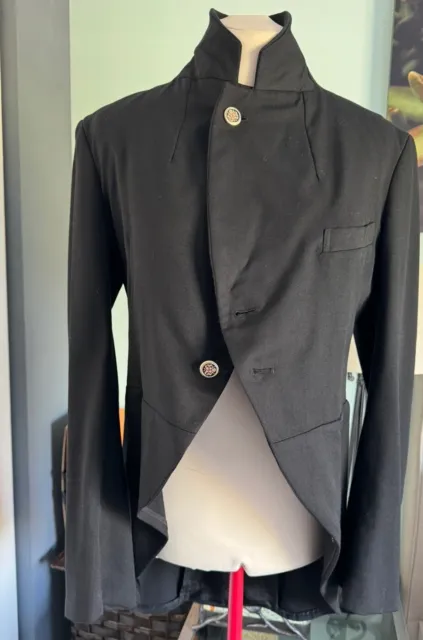 Comme Des Garcons Black 100% Wool Tailcoat Blazer Jacket Sz L $2698.  Excellent!