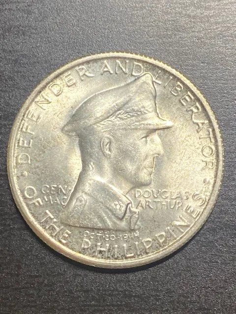 1947-S SILVER Philippines Peso - MacArthur - UNCIRCULATED