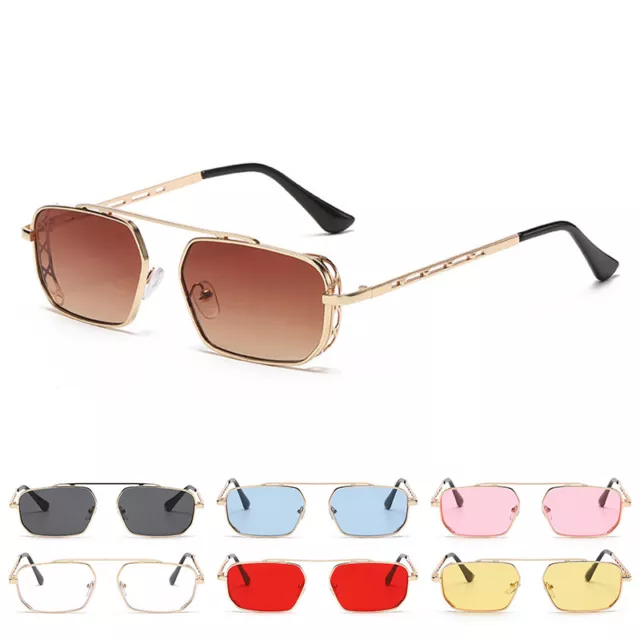 Vintage Steampunk Sunglasses Trendy Classic Square Metal Hipster Sun Glasses