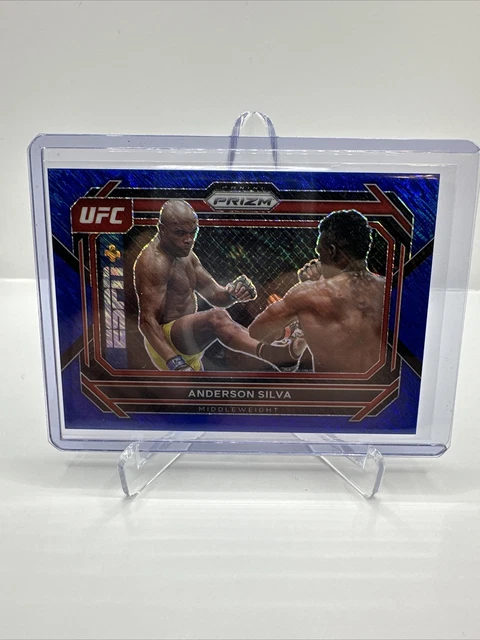 2023 Panini Prizm Ufc Fotl Anderson Silva Blue Shimmer 9/10 #76